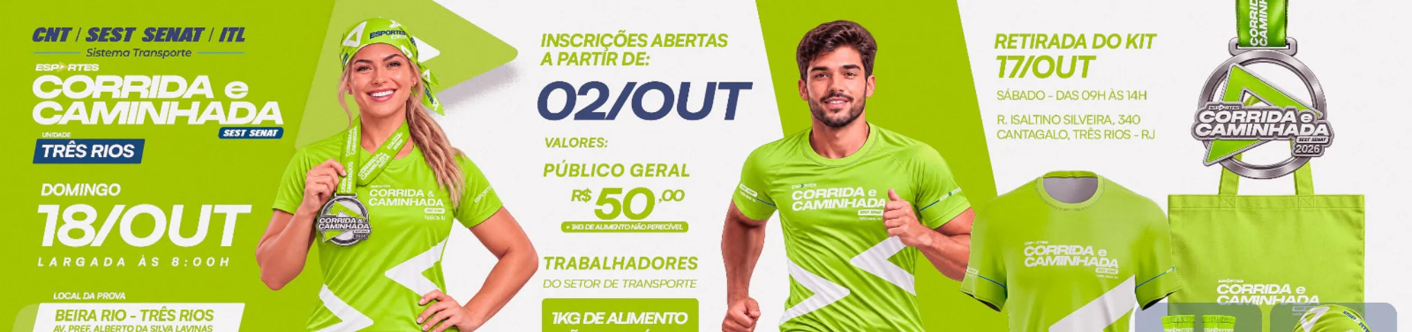 Banner de CORRIDA SEST SENAT - TRÊS RIOS